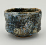 Chawan blu grigio con zone scure — Veduta completa, 1.