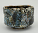 Chawan blu grigio con zone scure — Veduta completa, 3.