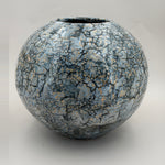 Vase — Blaugrau mit dunklem Liniennetz — Gesamtansicht, 4.