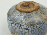 Pale blue chawan with an ochre mosaic — Underside view, 7.