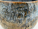 Schale — Creme, Blau und braune Spuren — Detail der Glasur, 4.