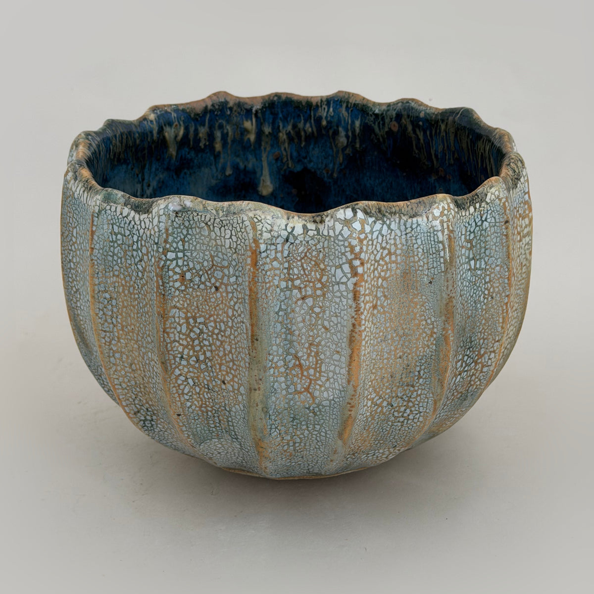 Coupe côtelée — bleu pâle et intérieur bleu — Vue entière, 2.