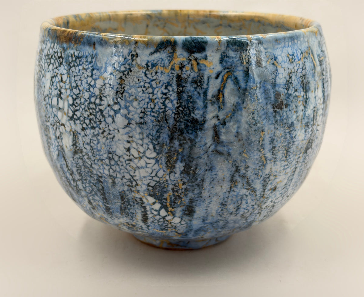 Schale — Blau, Creme und dunkle Linien — Gesamtansicht, 2.