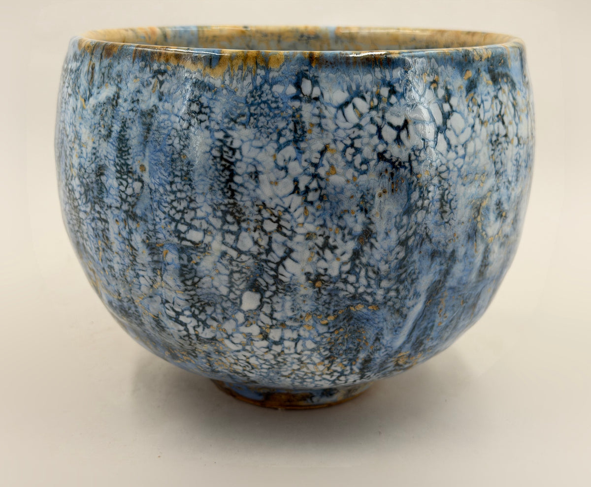 Schale — Blau, Creme und dunkle Linien — Gesamtansicht, 3.