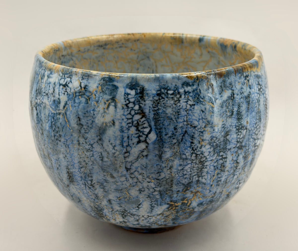 Schale — Blau, Creme und dunkle Linien — Gesamtansicht, 4.