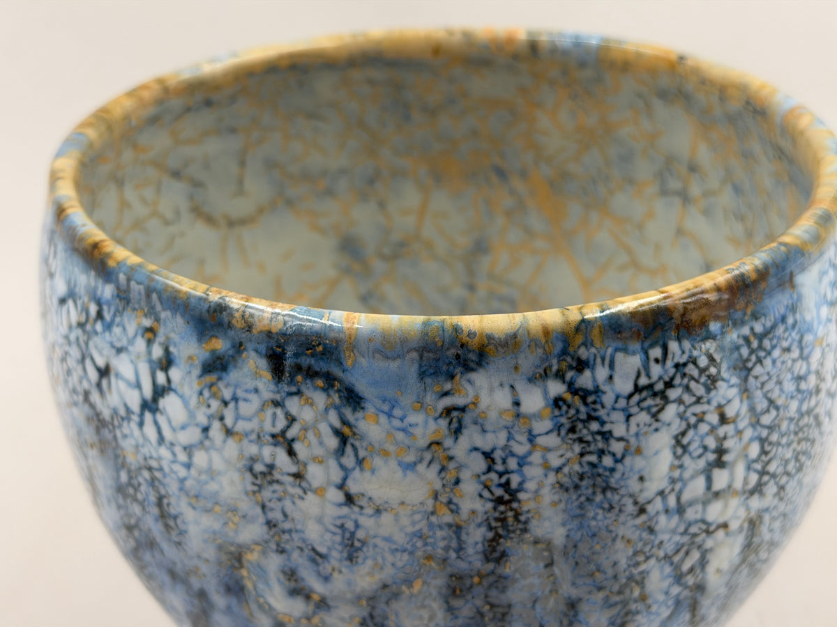Schale — Blau, Creme und dunkle Linien — Ansicht des Inneren, 8.