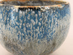 Ciotola — blu e colature crema — Dettaglio dello smalto, 3.