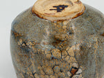 Grey blue chawan with ochre patches — Underside view, 6.