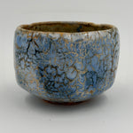 Chawan blu con reticolo ocra — Veduta completa, 2.