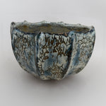 Ribbed bowl — blue-grey and brown markings — Full view, 2.