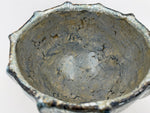 Ribbed bowl — blue-grey and brown markings — Interior view, 6.