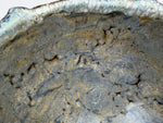 Ribbed bowl — blue-grey and brown markings — Glaze detail, 7.
