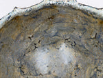 Ribbed bowl — blue-grey and brown markings — Glaze detail, 8.