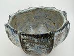 Ribbed bowl — blue-grey and brown markings — Full view, 5.