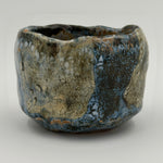 Chawan crema e blu con bordo ondulato — Veduta completa, 5.