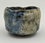 Chawan crema e blu con bordo ondulato — Veduta completa, 3.