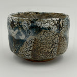 Chawan blu scuro con zone crema — Veduta completa, 2.
