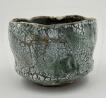 Chawan verde grigio con reticolo nero — Veduta completa, 1.