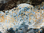 Plate — deep blue and ochre network — Glaze detail, 5.