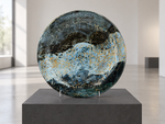 AI-generated setting : Plate — deep blue and ochre network, 1.