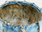 Gerippte Schale — Blau mit cremefarbenen Akzenten — Ansicht des Inneren, 9.