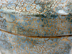 Blue grey box with an ochre network — Glaze detail, 4.