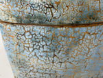 Blue grey box with an ochre network — Glaze detail, 9.