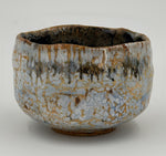 Chawan azzurro pallido con reticolo ocra — Veduta completa, 2.