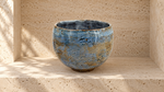 AI-generated setting : Bowl — pale blue with an ochre network, scene 2.
